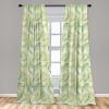 Ambesonne Eucalyptus Curtains, Modern Themed Branches on Marble Print Abstarct and Neutral Swirls, Window Treatments 2 Panel Set for Living Room Bedroom, Pair of – 28″ x 63″, Grey Teal and Sage Green(Green Fern)