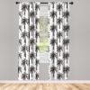 Ambesonne Eucalyptus Curtains, Modern Themed Branches on Marble Print Abstarct and Neutral Swirls, Window Treatments 2 Panel Set for Living Room Bedroom, Pair of – 28″ x 63″, Grey Teal and Sage Green(Brown White)