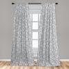 Ambesonne Eucalyptus Curtains, Modern Themed Branches on Marble Print Abstarct and Neutral Swirls, Window Treatments 2 Panel Set for Living Room Bedroom, Pair of – 28″ x 63″, Grey Teal and Sage Green(Dimgrey White)