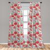 Ambesonne Eucalyptus Curtains, Modern Themed Branches on Marble Print Abstarct and Neutral Swirls, Window Treatments 2 Panel Set for Living Room Bedroom, Pair of – 28″ x 63″, Grey Teal and Sage Green(Ruby Green)
