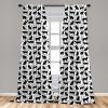 Ambesonne Eucalyptus Curtains, Modern Themed Branches on Marble Print Abstarct and Neutral Swirls, Window Treatments 2 Panel Set for Living Room Bedroom, Pair of – 28″ x 63″, Grey Teal and Sage Green(Cream Charcoal)
