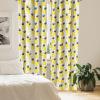 Ambesonne Eucalyptus Curtains, Modern Themed Branches on Marble Print Abstarct and Neutral Swirls, Window Treatments 2 Panel Set for Living Room Bedroom, Pair of – 28″ x 63″, Grey Teal and Sage Green(Yellow Black)