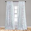 Ambesonne Eucalyptus Curtains, Modern Themed Branches on Marble Print Abstarct and Neutral Swirls, Window Treatments 2 Panel Set for Living Room Bedroom, Pair of – 28″ x 63″, Grey Teal and Sage Green(Lavender Green)