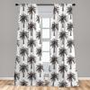 Ambesonne Eucalyptus Curtains, Modern Themed Branches on Marble Print Abstarct and Neutral Swirls, Window Treatments 2 Panel Set for Living Room Bedroom, Pair of – 28″ x 63″, Grey Teal and Sage Green(Brown White)