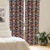Ambesonne Eucalyptus Curtains, Modern Themed Branches on Marble Print Abstarct and Neutral Swirls, Window Treatments 2 Panel Set for Living Room Bedroom, Pair of – 28″ x 63″, Grey Teal and Sage Green(Red Green)