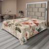Ambesonne Eucalyptus Leaves Flat Sheet, Leafy Branches Summer Flowers on Neutral Marble Print Back, Soft Comfortable Top Sheet Decorative Bedding 1 Piece, Queen Size, Fern Green Pastel Yellow(Rose Warm Taupe Green)