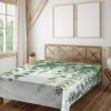Ambesonne Eucalyptus Leaves Flat Sheet, Leafy Branches Summer Flowers on Neutral Marble Print Back, Soft Comfortable Top Sheet Decorative Bedding 1 Piece, Queen Size, Fern Green Pastel Yellow(Fern Green Pastel Yellow)