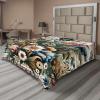 Ambesonne Eucalyptus Leaves Flat Sheet, Leafy Branches Summer Flowers on Neutral Marble Print Back, Soft Comfortable Top Sheet Decorative Bedding 1 Piece, Queen Size, Fern Green Pastel Yellow(Dark Tan Multicolor)