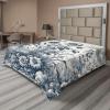 Ambesonne Eucalyptus Leaves Flat Sheet, Leafy Branches Summer Flowers on Neutral Marble Print Back, Soft Comfortable Top Sheet Decorative Bedding 1 Piece, Queen Size, Fern Green Pastel Yellow(Slate Blue and Burgundy)