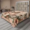 Ambesonne Eucalyptus Leaves Flat Sheet, Leafy Branches Summer Flowers on Neutral Marble Print Back, Soft Comfortable Top Sheet Decorative Bedding 1 Piece, Queen Size, Fern Green Pastel Yellow(Peach Peacock Green)