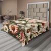 Ambesonne Eucalyptus Leaves Flat Sheet, Leafy Branches Summer Flowers on Neutral Marble Print Back, Soft Comfortable Top Sheet Decorative Bedding 1 Piece, Queen Size, Fern Green Pastel Yellow(Blush Forest Green Pink)