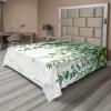 Ambesonne Eucalyptus Leaves Flat Sheet, Leafy Branches Summer Flowers on Neutral Marble Print Back, Soft Comfortable Top Sheet Decorative Bedding 1 Piece, Queen Size, Fern Green Pastel Yellow(Fern Green Pastel Yellow)