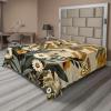 Ambesonne Eucalyptus Leaves Flat Sheet, Leafy Branches Summer Flowers on Neutral Marble Print Back, Soft Comfortable Top Sheet Decorative Bedding 1 Piece, Queen Size, Fern Green Pastel Yellow(Amber Laurel Green)