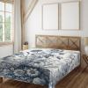Ambesonne Eucalyptus Leaves Flat Sheet, Leafy Branches Summer Flowers on Neutral Marble Print Back, Soft Comfortable Top Sheet Decorative Bedding 1 Piece, Queen Size, Fern Green Pastel Yellow(Slate Blue and Burgundy)