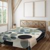 Ambesonne Eucalyptus Leaves Flat Sheet, Leafy Branches Summer Flowers on Neutral Marble Print Back, Soft Comfortable Top Sheet Decorative Bedding 1 Piece, Queen Size, Fern Green Pastel Yellow(Black Blue Grey and Green)
