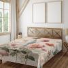 Ambesonne Eucalyptus Leaves Flat Sheet, Leafy Branches Summer Flowers on Neutral Marble Print Back, Soft Comfortable Top Sheet Decorative Bedding 1 Piece, Queen Size, Fern Green Pastel Yellow(Rose Warm Taupe Green)