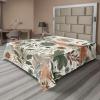 Ambesonne Eucalyptus Leaves Flat Sheet, Leafy Branches Summer Flowers on Neutral Marble Print Back, Soft Comfortable Top Sheet Decorative Bedding 1 Piece, Queen Size, Fern Green Pastel Yellow(Pale Rose Slate Blue)