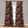 Ambesonne Exotic Curtains, Bird of Paradise Flowers Tropical Design Pattern Vintage Hawaiian Style, Window Treatments 2 Panel Set for Living Room Bedroom, Pair of – 28″ x 95″, Marigold Green Eggshell(Vermilion Green and Lilac)