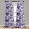 Ambesonne Exotic Curtains, Bird of Paradise Flowers Tropical Design Pattern Vintage Hawaiian Style, Window Treatments 2 Panel Set for Living Room Bedroom, Pair of – 28″ x 95″, Marigold Green Eggshell(Purpleblue Lilac and Fuchsia)