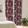 Ambesonne Exotic Curtains, Bird of Paradise Flowers Tropical Design Pattern Vintage Hawaiian Style, Window Treatments 2 Panel Set for Living Room Bedroom, Pair of – 28″ x 95″, Marigold Green Eggshell(Purple Pink Salmon)