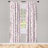 Ambesonne Exotic Curtains, Bird of Paradise Flowers Tropical Design Pattern Vintage Hawaiian Style, Window Treatments 2 Panel Set for Living Room Bedroom, Pair of – 28″ x 95″, Marigold Green Eggshell(Pink Blue Grey and Ivory)