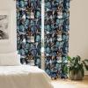 Ambesonne Exotic Curtains, Bird of Paradise Flowers Tropical Design Pattern Vintage Hawaiian Style, Window Treatments 2 Panel Set for Living Room Bedroom, Pair of – 28″ x 95″, Marigold Green Eggshell(Dark Turquoise and Caramel)