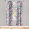 Ambesonne Exotic Curtains, Bird of Paradise Flowers Tropical Design Pattern Vintage Hawaiian Style, Window Treatments 2 Panel Set for Living Room Bedroom, Pair of – 28″ x 95″, Marigold Green Eggshell(White Multicolor)