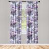 Ambesonne Exotic Curtains, Bird of Paradise Flowers Tropical Design Pattern Vintage Hawaiian Style, Window Treatments 2 Panel Set for Living Room Bedroom, Pair of – 28″ x 95″, Marigold Green Eggshell(Purpleblue Lilac and Fuchsia)