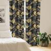 Ambesonne Exotic Curtains, Bird of Paradise Flowers Tropical Design Pattern Vintage Hawaiian Style, Window Treatments 2 Panel Set for Living Room Bedroom, Pair of – 28″ x 95″, Marigold Green Eggshell(Dark Grey Fawn and Mustard)