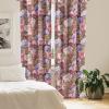 Ambesonne Exotic Curtains, Bird of Paradise Flowers Tropical Design Pattern Vintage Hawaiian Style, Window Treatments 2 Panel Set for Living Room Bedroom, Pair of – 28″ x 95″, Marigold Green Eggshell(Cinnamon Pink and Violet)