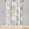 Ambesonne Exotic Curtains, Bird of Paradise Flowers Tropical Design Pattern Vintage Hawaiian Style, Window Treatments 2 Panel Set for Living Room Bedroom, Pair of – 28″ x 95″, Marigold Green Eggshell(Rose and Blue Grey)