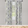 Ambesonne Exotic Curtains, Bird of Paradise Flowers Tropical Design Pattern Vintage Hawaiian Style, Window Treatments 2 Panel Set for Living Room Bedroom, Pair of – 28″ x 95″, Marigold Green Eggshell(Grey Lime Green and Pale Pink)