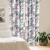 Ambesonne Exotic Curtains, Bird of Paradise Flowers Tropical Design Pattern Vintage Hawaiian Style, Window Treatments 2 Panel Set for Living Room Bedroom, Pair of – 28″ x 95″, Marigold Green Eggshell(Rose Blue Grey and Camel)