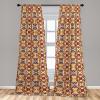 Ambesonne Exotic Curtains, Bird of Paradise Flowers Tropical Design Pattern Vintage Hawaiian Style, Window Treatments 2 Panel Set for Living Room Bedroom, Pair of – 28″ x 95″, Marigold Green Eggshell(Yellow Green Vermilion)