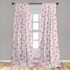 Ambesonne Exotic Curtains, Bird of Paradise Flowers Tropical Design Pattern Vintage Hawaiian Style, Window Treatments 2 Panel Set for Living Room Bedroom, Pair of – 28″ x 95″, Marigold Green Eggshell(Pink Blue Grey and Ivory)