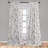 Ambesonne Exotic Curtains, Bird of Paradise Flowers Tropical Design Pattern Vintage Hawaiian Style, Window Treatments 2 Panel Set for Living Room Bedroom, Pair of – 28″ x 95″, Marigold Green Eggshell(Ivory and Blue Violet)