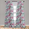 Ambesonne Exotic Curtains, Bird of Paradise Flowers Tropical Design Pattern Vintage Hawaiian Style, Window Treatments 2 Panel Set for Living Room Bedroom, Pair of – 28″ x 95″, Marigold Green Eggshell(White Multicolor)