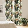 Ambesonne Exotic Curtains, Bird of Paradise Flowers Tropical Design Pattern Vintage Hawaiian Style, Window Treatments 2 Panel Set for Living Room Bedroom, Pair of – 28″ x 95″, Marigold Green Eggshell(Marigold Green Eggshell)