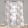Ambesonne Exotic Curtains, Bird of Paradise Flowers Tropical Design Pattern Vintage Hawaiian Style, Window Treatments 2 Panel Set for Living Room Bedroom, Pair of – 28″ x 95″, Marigold Green Eggshell(Rose and Blue Grey)