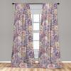 Ambesonne Exotic Curtains, Bird of Paradise Flowers Tropical Design Pattern Vintage Hawaiian Style, Window Treatments 2 Panel Set for Living Room Bedroom, Pair of – 28″ x 95″, Marigold Green Eggshell(Mauve Pale Pink and Khaki)