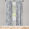 Ambesonne Exotic Curtains, Bird of Paradise Flowers Tropical Design Pattern Vintage Hawaiian Style, Window Treatments 2 Panel Set for Living Room Bedroom, Pair of – 28″ x 95″, Marigold Green Eggshell(Pale Blue Grey and Marigold)