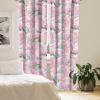 Ambesonne Exotic Curtains, Bird of Paradise Flowers Tropical Design Pattern Vintage Hawaiian Style, Window Treatments 2 Panel Set for Living Room Bedroom, Pair of – 28″ x 95″, Marigold Green Eggshell(Pale Pink Almond Green)