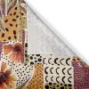 Ambesonne Falling Leaves Grommet Curtain, Romantic Fall Themed Leafy Pattern on Cream Boho Back Neutral Colors, Decorative 2-Panel Window Drapes for Bedroom Living Room, 50″ x 54″, Cream Pale Maroon(Pale Orange and Dark Mustard)