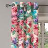 Ambesonne Falling Leaves Grommet Curtain, Romantic Fall Themed Leafy Pattern on Cream Boho Back Neutral Colors, Decorative 2-Panel Window Drapes for Bedroom Living Room, 50″ x 54″, Cream Pale Maroon(Jade Green Pastel Pink)