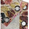 Ambesonne Falling Leaves Grommet Curtain, Romantic Fall Themed Leafy Pattern on Cream Boho Back Neutral Colors, Decorative 2-Panel Window Drapes for Bedroom Living Room, 50″ x 54″, Cream Pale Maroon(Pastel Pink and Dark Rust)
