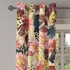 Ambesonne Falling Leaves Grommet Curtain, Romantic Fall Themed Leafy Pattern on Cream Boho Back Neutral Colors, Decorative 2-Panel Window Drapes for Bedroom Living Room, 50″ x 54″, Cream Pale Maroon(Pastel Pink and Dark Rust)