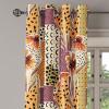 Ambesonne Falling Leaves Grommet Curtain, Romantic Fall Themed Leafy Pattern on Cream Boho Back Neutral Colors, Decorative 2-Panel Window Drapes for Bedroom Living Room, 50″ x 54″, Cream Pale Maroon(Pale Orange and Dark Mustard)