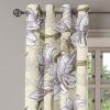 Ambesonne Falling Leaves Grommet Curtain, Romantic Fall Themed Leafy Pattern on Cream Boho Back Neutral Colors, Decorative 2-Panel Window Drapes for Bedroom Living Room, 50″ x 54″, Cream Pale Maroon(Olive Green Pale Camel)
