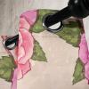 Ambesonne Falling Leaves Grommet Curtain, Romantic Fall Themed Leafy Pattern on Cream Boho Back Neutral Colors, Decorative 2-Panel Window Drapes for Bedroom Living Room, 50″ x 54″, Cream Pale Maroon(Fern Green Soft Pink)