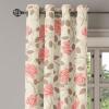 Ambesonne Falling Leaves Grommet Curtain, Romantic Fall Themed Leafy Pattern on Cream Boho Back Neutral Colors, Decorative 2-Panel Window Drapes for Bedroom Living Room, 50″ x 54″, Cream Pale Maroon(Cream Pale Pink Sepia)